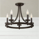 Axyaa Retro Iron Art Chandelier - Simple & Elegant Black Dining Room Ceiling Light