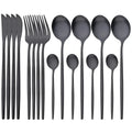 Axyaa Luxury Matte Stainless Steel Cutlery Set - 16 Piece Kitchen Tableware Silverware Set
