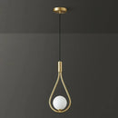 Axyaa Frosted Glass Pendant Light 7W Chandelier for Home Living Room