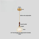 Axyaa Ceramic LED Pendant Light in White with Gold & Copper Accents