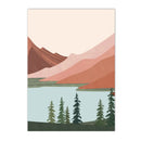 Boho Sun Nature Landscape Canvas Art Print for Home Decor by Axyaa