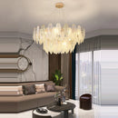 Autumn Leaves Glass LED Pendant Light by Axyaa, Dimmable Art Deco Hanging Lamp