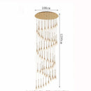 Axyaa Crystal Chandelier Stair Pendant Lamp Modern Living Room Interior Lighting