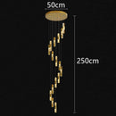 Axyaa Crystal Chandelier Stair Pendant Lamp Living Room Pendant Lights Interior Lighting