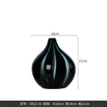 Axyaa Glass Vase: Black White Ink High End Big Belly Small Mouth Home Decor