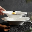 Axyaa Stone Pattern Ceramic Plate Set - Specialty Tableware
