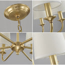 Axyaa Rural Gold Fabric Pendant Lamp for Living Room, Bedroom, Restaurant