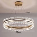 Axyaa Modern Minimalist Crystal Chandelier for Luxurious Living Room, Bedroom, and Dining Room