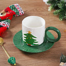 Axyaa Christmas Santa Claus Porcelain Tea Cup Set