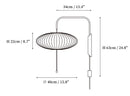 Axyaa Japanese Style Pull-string Wall Lamp for Study Room and Bedroom