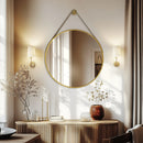 Axyaa Round Black Wall Mirror – Elegant Decor for Living Room and Bedroom