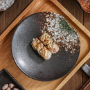 Axyaa Black Sushi Plate & Seafood Salad Ceramic Table Plate Set