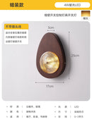 Axyaa Solid Wood Glass Wall Lamp LED Indoor Lighting for Bedroom and Living Room
