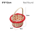 Axyaa Hand-Woven Flower Storage Basket Oval/Round Wicker Basket
