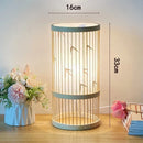 Axyaa Bamboo Woven European Style Small Table Lamp for Bedroom Bedside