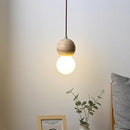 Axyaa Yellow Marble Pendant Lamp Gourd Japan Travertine Hanging Light
