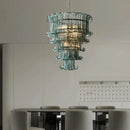 Axyaa Light Luxury Glass Chandelier for Living Room and Restaurant