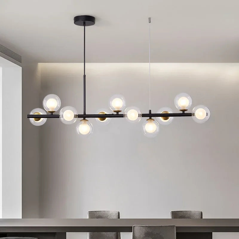 Axyaa Gold Glass Ball LED Pendant Light for Kitchen Living Room