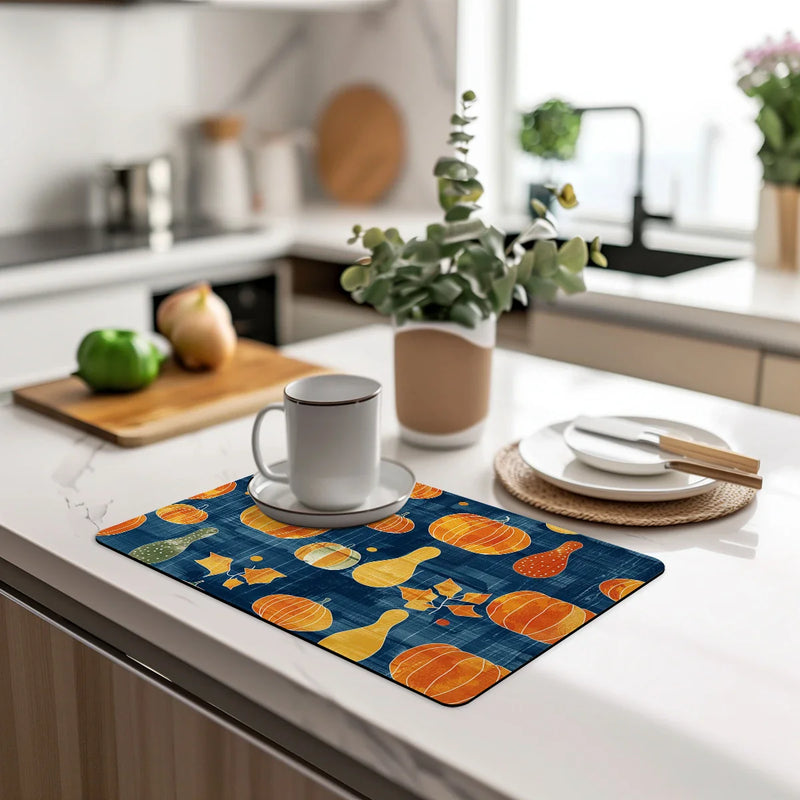 Axyaa Diatom Mud Kitchen Drain Pads Thanksgiving Absorbent Bowls Tableware