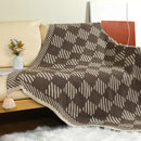 Axyaa Bohemia Floral Knit Throw Blanket: Cozy Home Decor & Sofa Cover