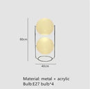 Axyaa White Bubble LED Floor Lamp - Nordic Silver Design