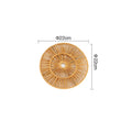 Axyaa Round Rattan Wall Hanging for Rustic Home Decor