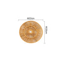 Axyaa Round Rattan Wall Hanging for Rustic Home Decor