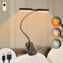 Axyaa Dual Head Book Light: Touch Control, Stepless Dimming, Eye-Friendly Reading Lamp