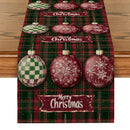 Axyaa Christmas Snowflake Checkered Table Runner for Dining and Party Decor