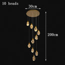 Axyaa Crystal Chandelier Pendant Light for Living Room Bedroom Ceiling, Luxury Indoor Lighting