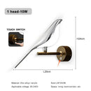 Axyaa Golden Bird LED Wall Lamp - Rotatable Indoor Sconce