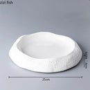 Axya Stone Pattern Ceramic Dinner Soup Salad Dessert Plates Set