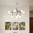 Axyaa Glass Hanging Lamps, LED Chandelier for Living Room, Bedroom, Shop & Bar