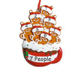 Axyaa Custom Family Gingerbread Christmas Ornament - Personalized Resin Decor