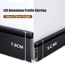 Axyaa LED Aluminium Profile Baseboard 1M/2M Linear Skirting Channel Light