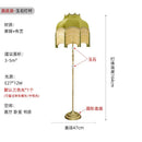 Axyaa Vintage Tassels Floor Lamp LED E27 Copper Art Deco Standing Light