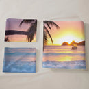 Axyaa Ocean Theme Beach Duvet Set with Coastal Pattern & Wave Design