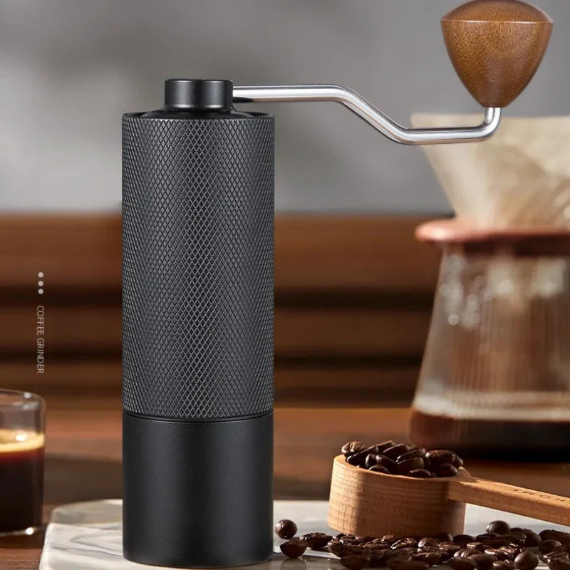 Axyaa Stainless Steel Manual Coffee Grinder with Extended Handle