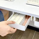 Axyaa Hidden Drawer Adhesive Storage Box - Office Desktop Organizer Shelf for Stationery