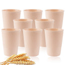 Axyaa Wheat Straw Stripe Couple Cups Set - Multi-Functional Coffee Mug for Home