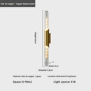 Axyaa Glass Wall Lamp: Nordic Industrial Style LED Lighting for Living Room & Bedroom