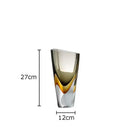 Axyaa Amber Glass Vase Hydroponics Desk Decoration Modern Home Decor