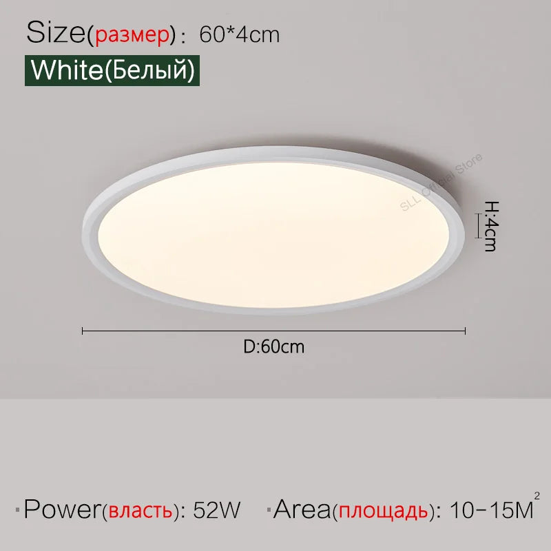 Axyaa Ultrathin LED Ceiling Lamp, Modern Round Lights for Living Room, Bedroom, and Dining Area