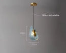 Axyaa Peacock Blue Glass Chandelier: Luxury Flower Design Pendant Lamp