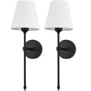 Axyaa Nordic Wall Lamp: Modern Cloth Cover Sconce for Bathroom, Bedroom, Corridor