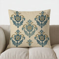 Axyaa Blue & Gold Floral Pattern Pillow Cover - Elegant and Stylish Home Decor