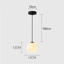 Axyaa Spanish Marble Small Pendant Lamp: Modern Stone Hanging Chandelier for Home Décor