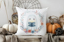 Cute Ghost Reading Book Cushion Cover for Sofa Bedroom Car by Axyaa