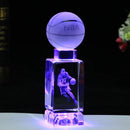 Axya Stained Glass Basketball Table Lamp for Bedroom Decor