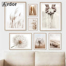 Axyaa Reed Lion Landscape Canvas Print Wall Art for Nordic Living Room Decor